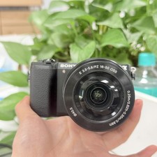 Sony Alpha a5100 24.3MP Mirrorless Digital Camera w/16-50mm Lens Black 95 New.