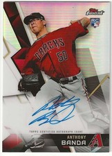 2018 Topps Finest ANTHONY BANDA Insert ROOKIE AUTOGRAPH Card RC DBACKS Auto