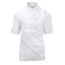 Image of Dennys Ladies/Womens Short Sleeve Chefs Jacket / Chefswear BC225