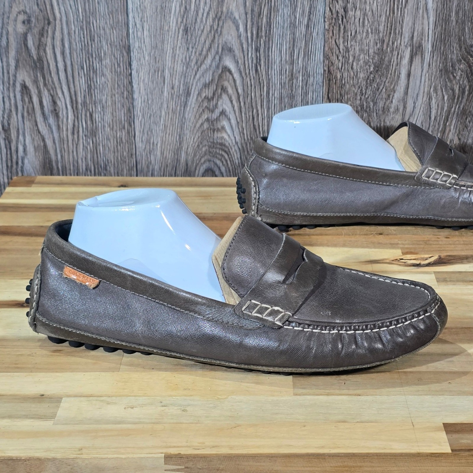 Cole Haan Mens Driving Moccasins Loafers Grand OS Size 11 M Brown Leather
