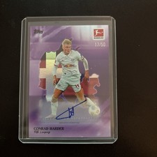 Topps Bundesliga International Stars 25/26 Conrad Harder RB Leipzig /50 Auto
