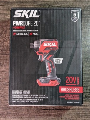 SKIL 20V Brushless 1/4 IN. Compact Hex Impact Driver (ID6739B-00) - Tool Only