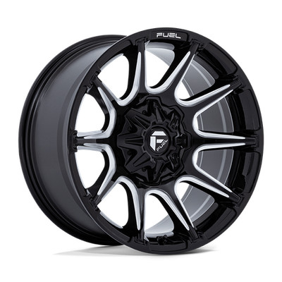 Fuel FC880 SUPER C GLOSS BLACK MILLED RIMS: 20x9, 8x165.1/8x6.5, 1 mm