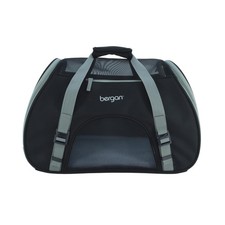 Coastal Pet Bergan Comfort Carrier - 12.5"L x 19.0"W x 10.0"H, Black and Grey