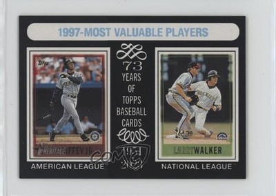 2024 Heritage Mini MVP Black Border 16/50 Ken Griffey Jr Larry Walker HOF 0m6w