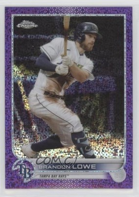 2022 Topps Chrome Purple Speckle Refractor 44/299 Brandon Lowe #107 0p8x