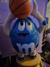 Dispenser caramelle giocatore basket blu M&M Peanut MM vintage 13 pollici da collezione