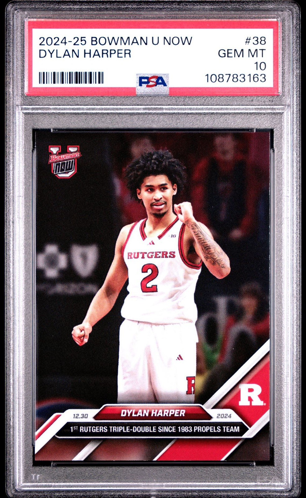 Dylan Harper 2024 Bowman U Now #38 PSA 10 Gem Mint Rookie RC Spurs POP 45