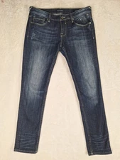 Vigoss Womens Jeans Thompson Tomboy Skinny Dark Wash Denim Mid Rise 31x29