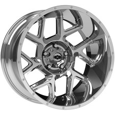 360 Sliver 24x12 5x5.5 -51mm Chrome Wheel Rim 24 Inch