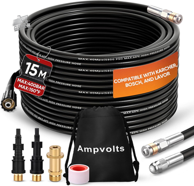 #ad #ad Sonda Sturatubi Idropulitrice 15m 400Bar Spurga Tubi Karcher K2 K7 Lavor Bosch L EUR 71.90