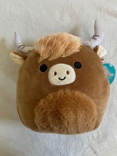 Squishmallow Wilfred the Highland Cow 8 Inch Plush Soft Toy Brown