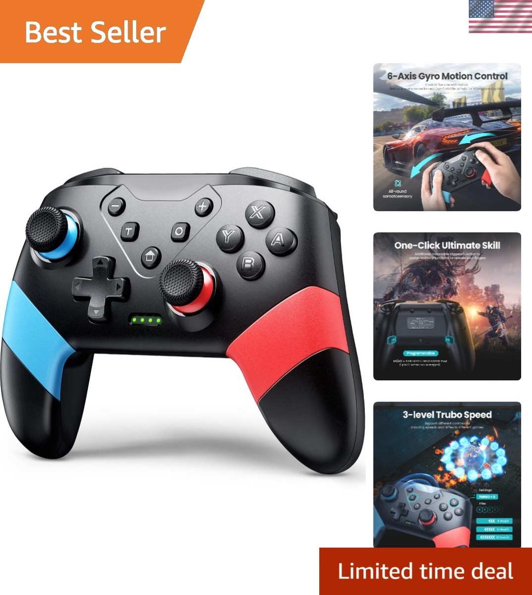 33ft Wireless Switch Pro Controller with Turbo & Screenshot