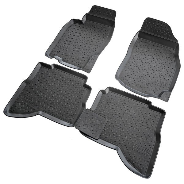 3D Gummi Fussmatten Passend FüR Mitsubishi Pajero Sport | K90 | BJ 1996-2008-image