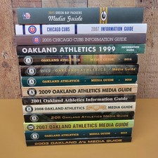 Oakland Athletics Chicago Cubs Green Bay Packers Media Guides Collection
