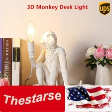 Monkey Table Lamp Desk Lamp Resin Monkey Lamp Bedroom Bedside Reading Lamp New