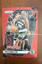 2024-25 Panini Prizm Monopoly - Khris Middleton Ultra Rare Ruby Wave Prizm Bucks