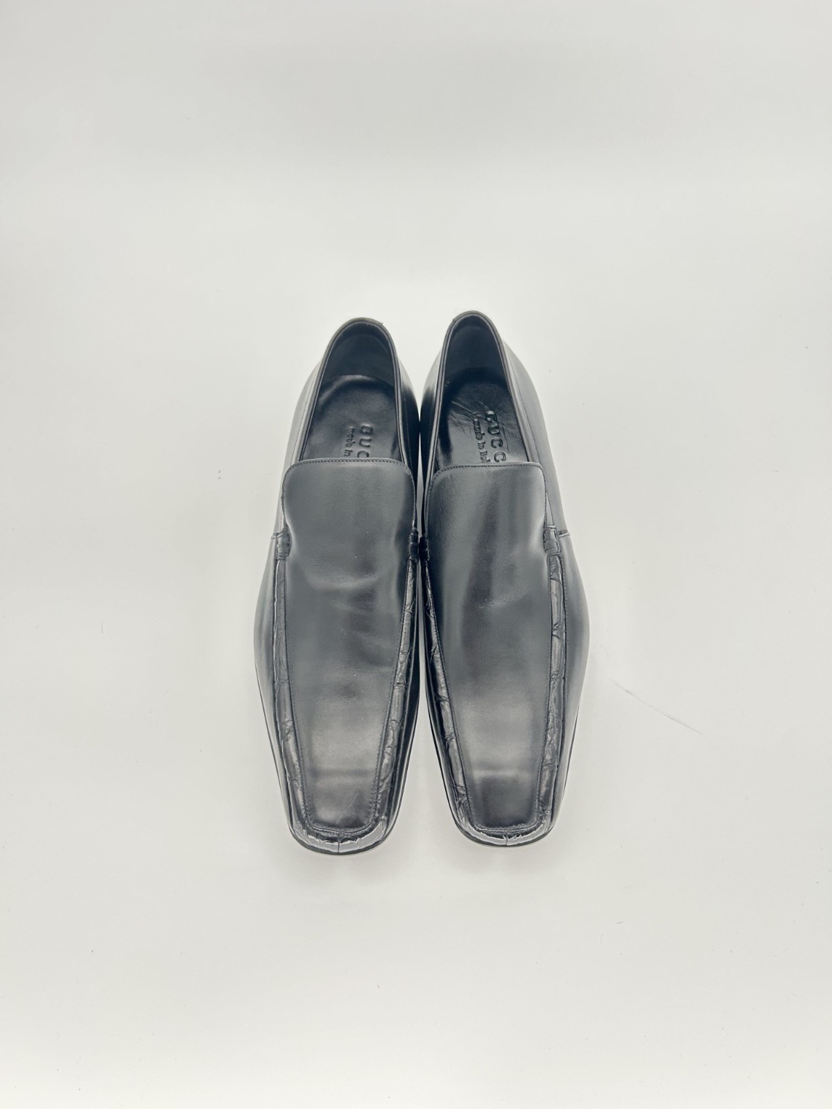New Gucci Black Leather Moccasin With Python Leather Trim RRP - 800 image 4