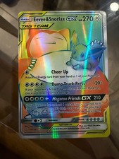Eevee & Snorlax GX 191/181 Secret Rare Rainbow TAG TEAM Pokémon Team Up NM on eBay