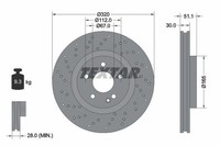 2X Bremsscheibe Vorne Textar 92262105 FÜR Mercedes