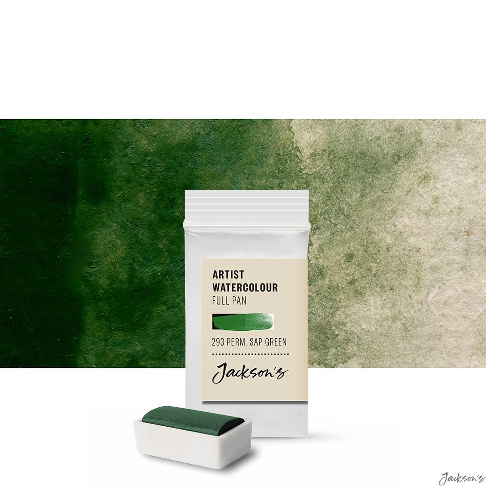 Jackson's : Artist Watercolour Paint : Full Pan : Permanent Sap Green