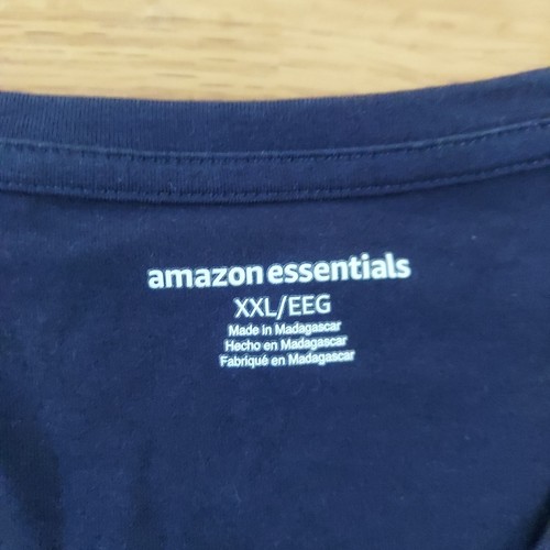 Amazon Essentials dunkelblaues Kurzarm-T-Shirt mit V-Ausschnitt Gr. XXL - Bild 3 von 8
