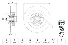 Bremsscheiben für Renault Grand Scenic IV R9 Megane B9A/M/N Grandtour 15-24