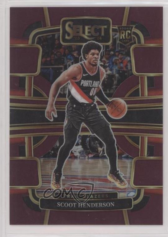 2023-24 Panini Select Concourse Maroon Prizm /175 Scoot Henderson #77 0o48