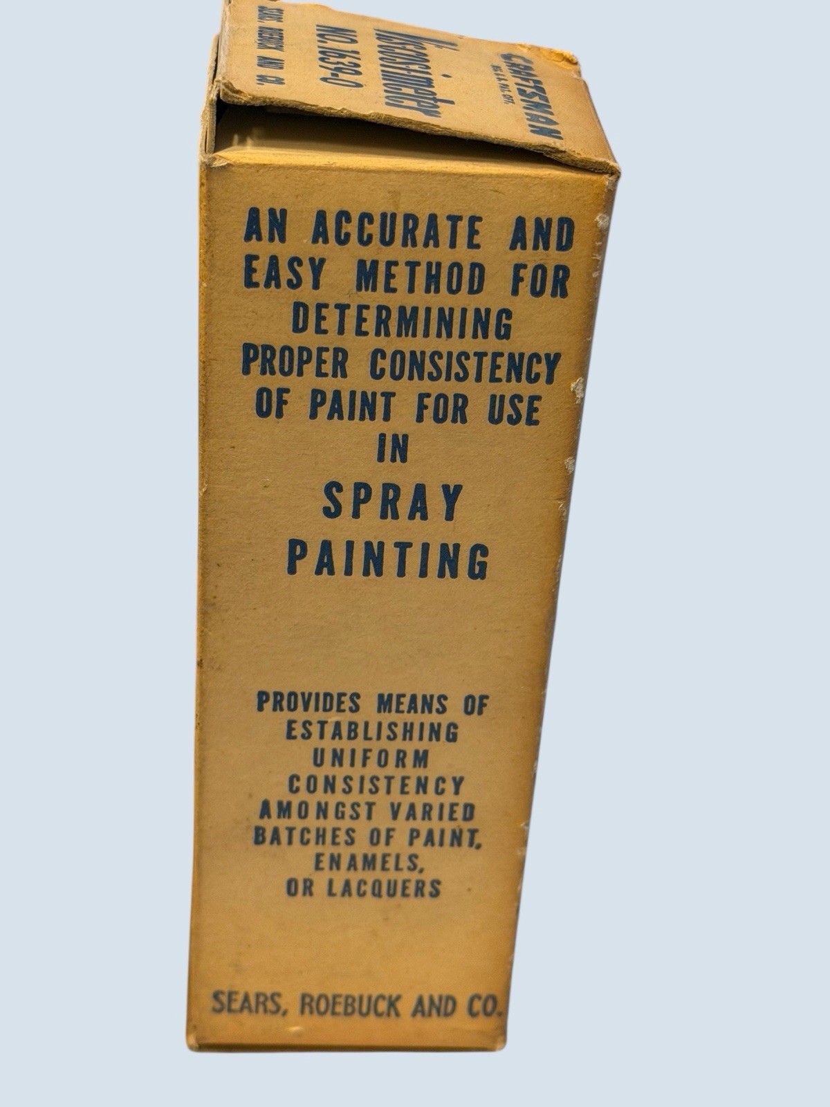Vintage Sears Roebuck Craftsman Paint Viscosimeter No. 1639-0 w/ Original Box