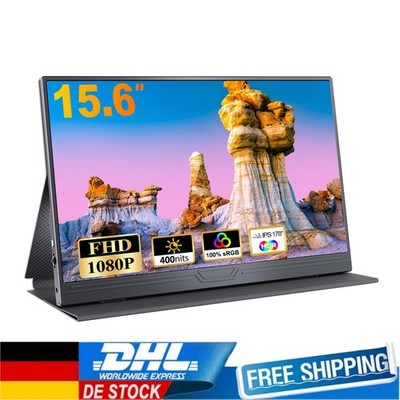 15.6 Zoll Portable Monitor 60Hz Tragbarer Monitore FHD 1920*1080 IPS Bildschirm