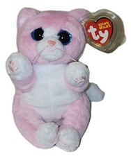 Ty Beanie Baby Bellies - LILLIBELLE the Cat with Pink Mouth 6 Inch NEW MWMTs