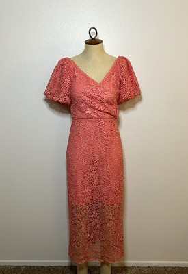 NWT Cooper St Conta off the Shoulder Midi Dress Coral Size 4