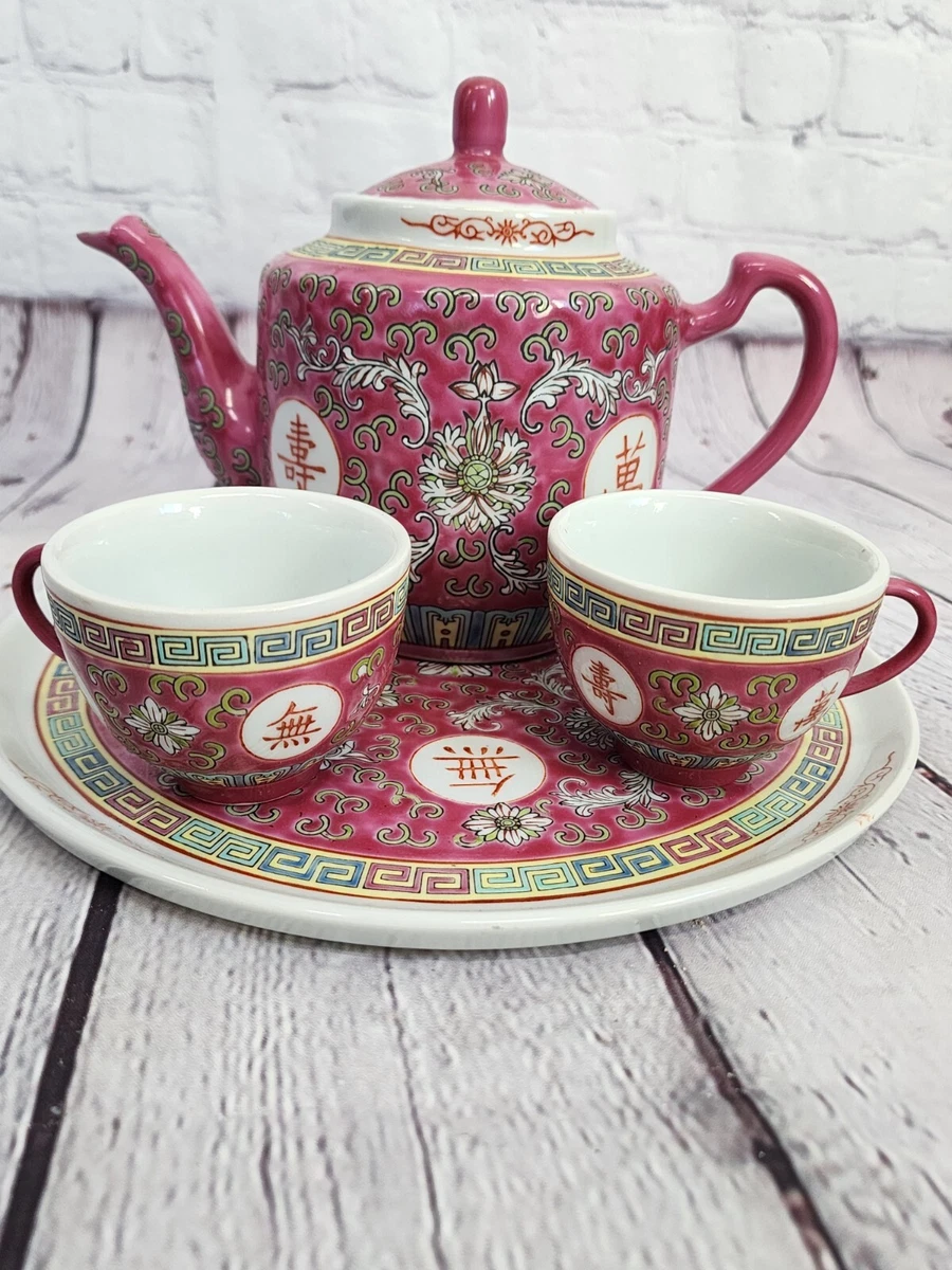Lovely One-of-a-kind Japanese Tea Set: Teapot Sugar Creamer