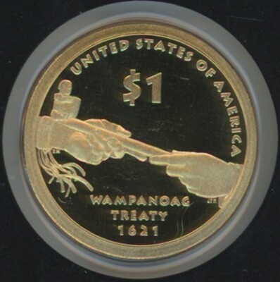 2011-S Sacagawea Native American Wampanoag Treaty Gem Proof Golden Dollar
