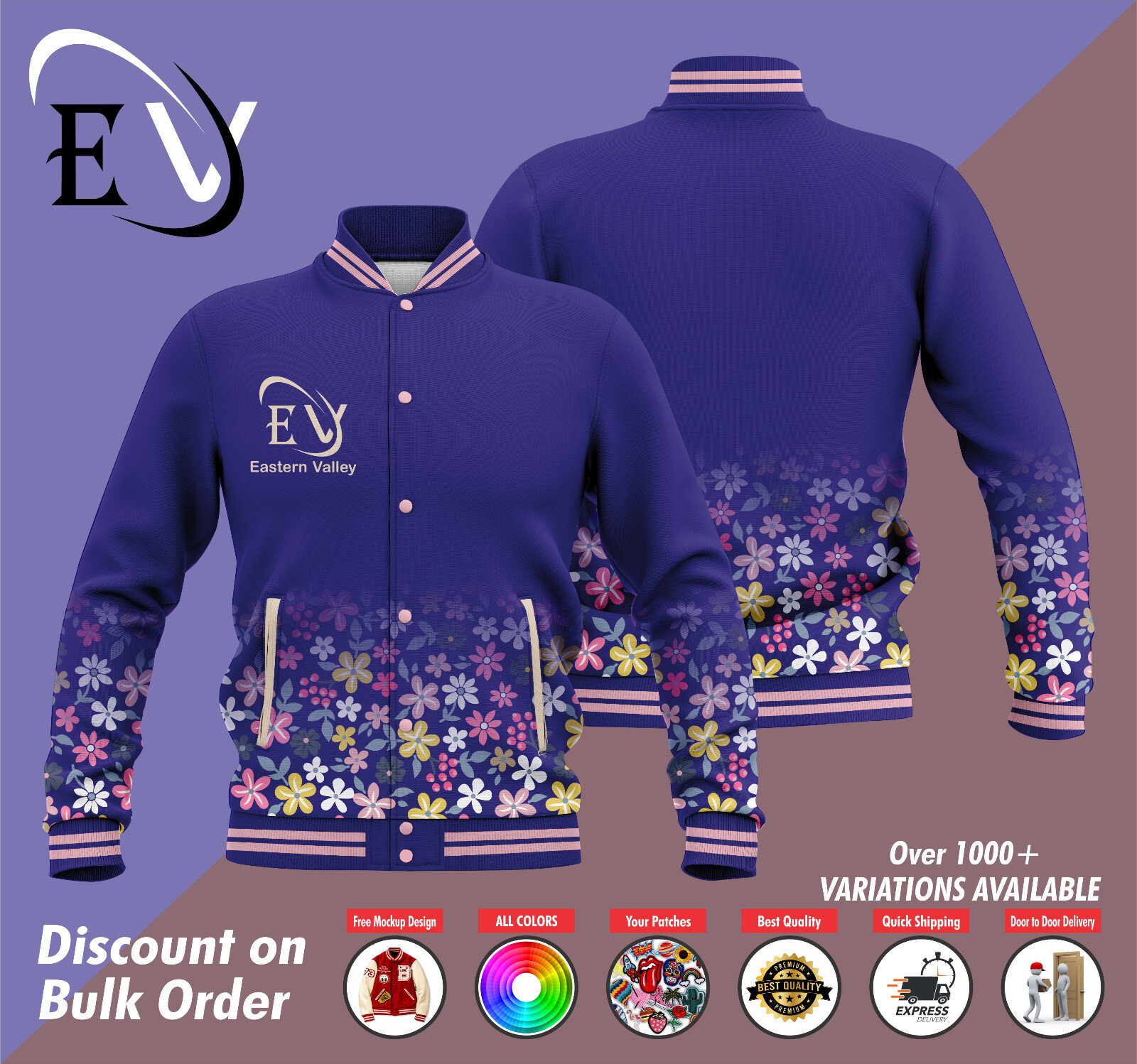 Custom Letterman Sublimation Jacket, Personalized Customized Varsity Jacket