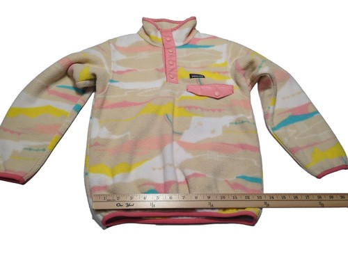 Patagonia Girls Small 7-8 Synchilla Snap-T Pastel Aztec Fleece Sweater STY65545 - Picture 6 of 9