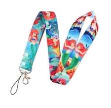 Ariel The Little Mermaid Themed Lanyard ID Badge Key Holder