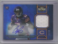 ALSHON JEFFERY 2012 TOPPS TRIPLE THREADS ROOKIES AUTOGRAPH JERSEY SAPPHIRE 01/10