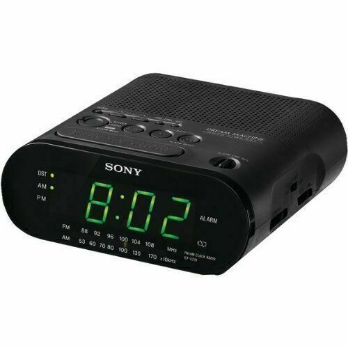 Radio Despertador SONY ICF-C1B (Negro - Digital - AM/FM - Batería - Alarma  Doble - Función Snooze)