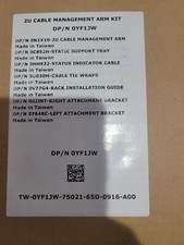 Dell YF1JW PowerEdge Cable Management Arm Kit For R720, R730, And R820 Servers.