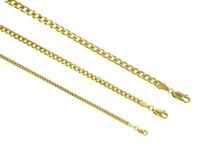 14k Solid Gold Miami Cuban Link Chain Necklace 2.7mm-4mm Size 7-30 Inches