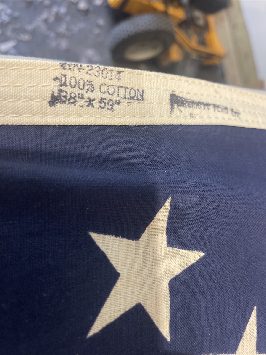 Vintage 50 Star American Flag Kit 100% Cotton 38” X 59