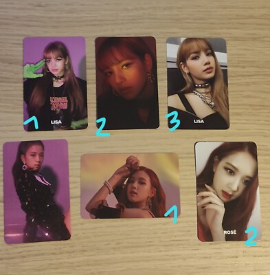 BLACKPINK Lisa Jisoo Rosé Square Up Official Photocards