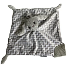 Booginhead Gray Grey Chevron Rabbit Bunny Lovey Security Blanket Teether Soft