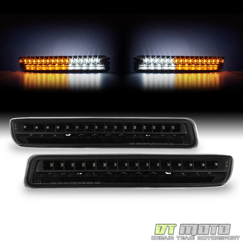 Luces de señalización DRL diseño LED 1999-2006 GMC Sierra Yukon luces de parachoques de estacionamiento Foto 2 de 4