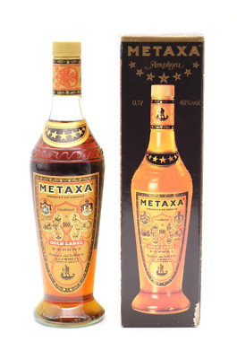 Metaxa Greece Gold Label Weinbrand Amphora 7 Sterne 0,7 L. 40 % vol im Karton