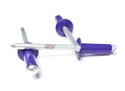 Purple 3/16'' Aluminum Small Head with Steel Mandrel Multi Grip Pop Rivets Fas...