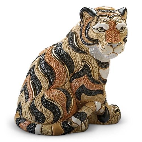 New De Rosa Rinconada Figurine Amazing Large Tiger Sitting Statue Big Cat DeRosa - Picture 5 of 9