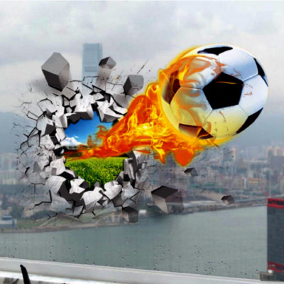 3D-Wandaufkleber Fußballstadion Kinder Jungen Schlafzimmer Spielzimmer Dekor UK
