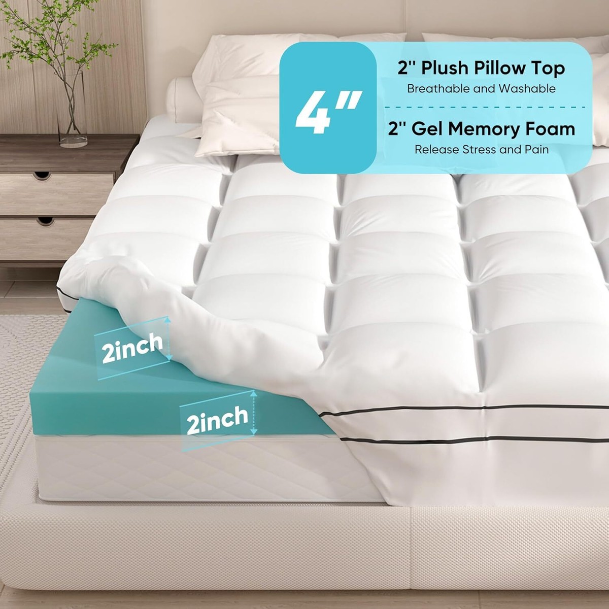 Serta Mattress Pad Pillow Top On Top Of Memory Foam Serta Pillow